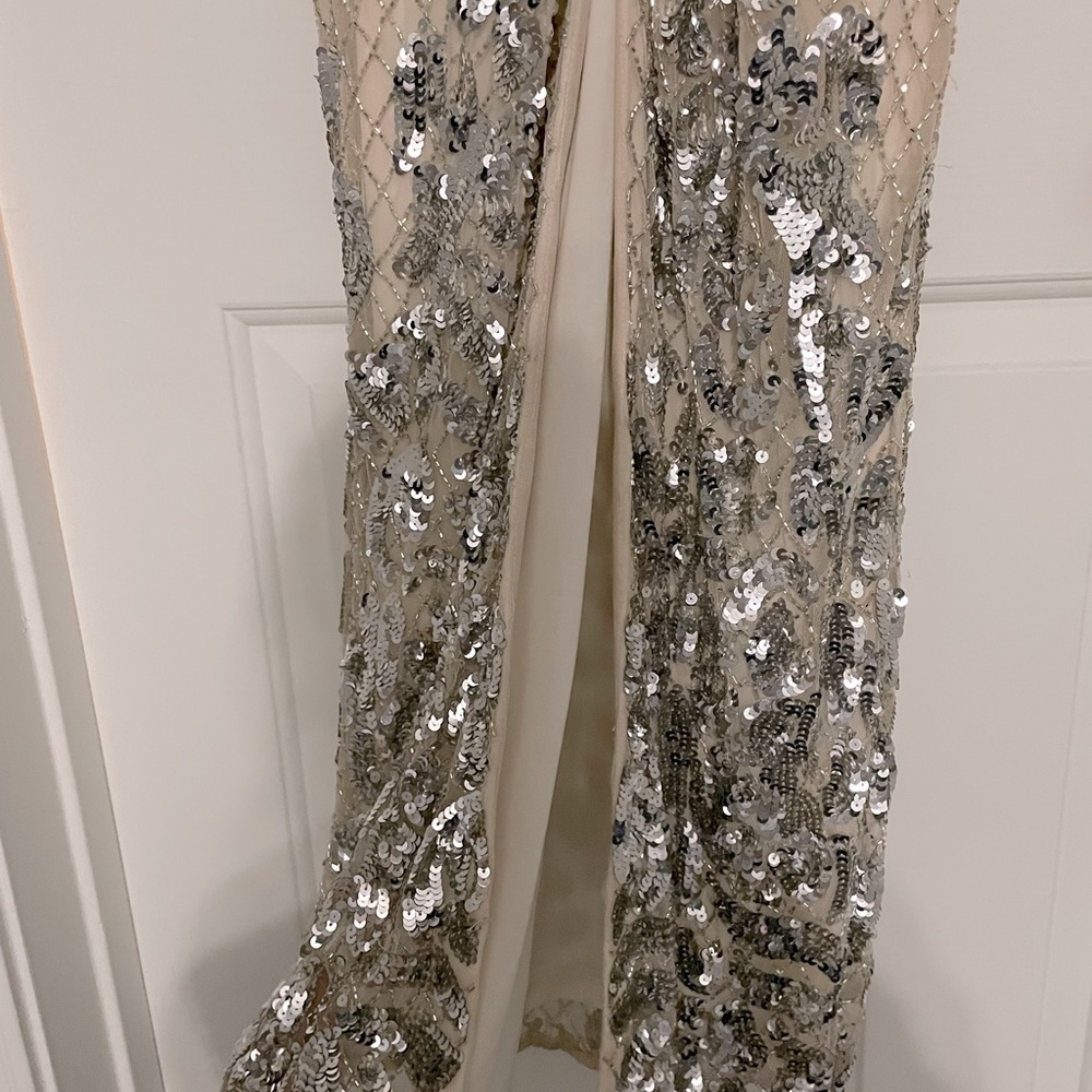Gorgeous Designer Parker Black Hand Sewn Beaded Sequin Gown - Picture 6 of 10